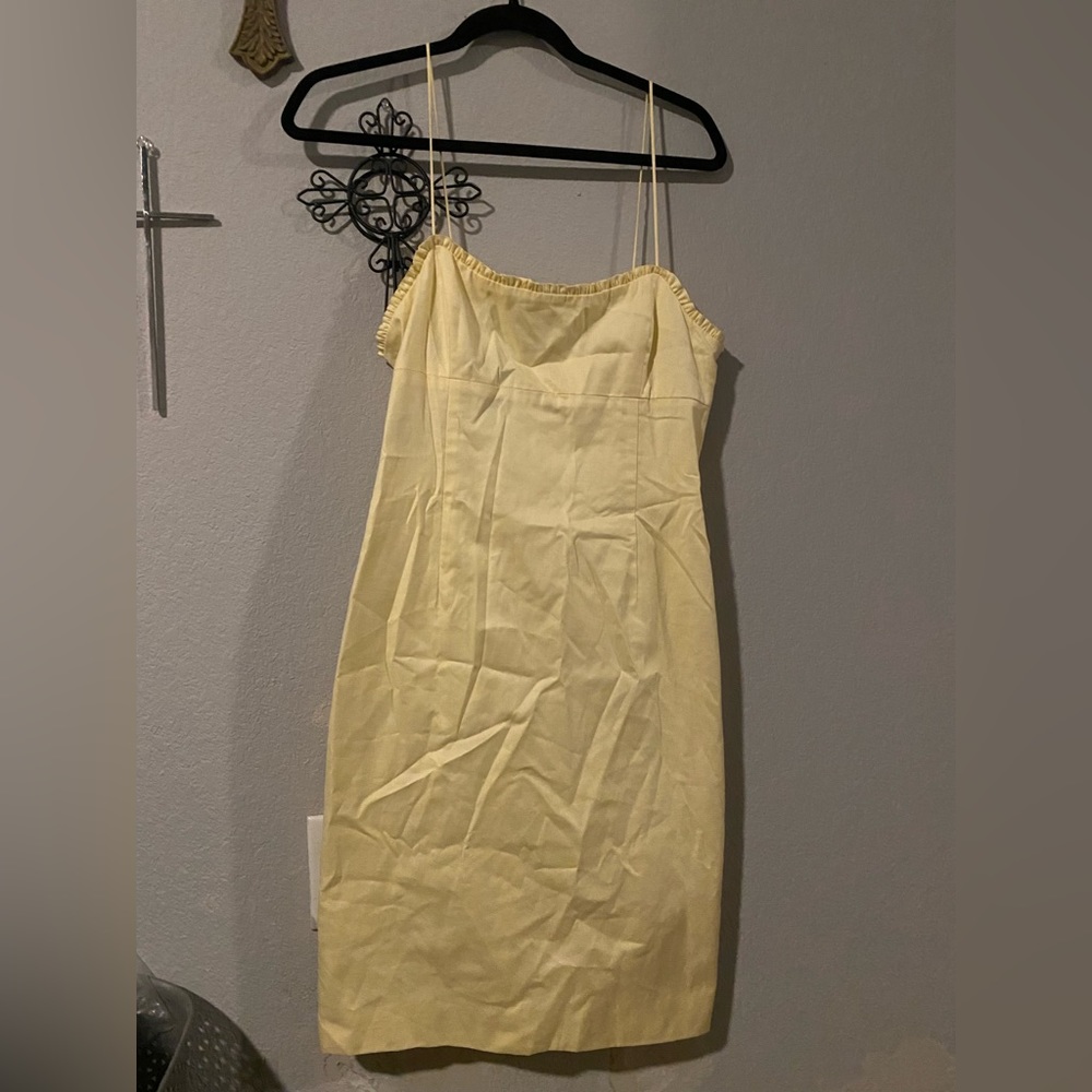 Vintage ralph lauren light yellow sprint dress